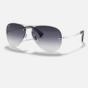 Ray-Ban Sunglasses RB3449 silver frame grey sunglasses